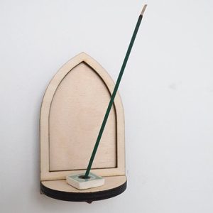 CREATIVITY ALTAR | Plain Wood Shrine | Mini Hanging Standing Shelf for Incense, Crystals, Prayer, Spells, Novena, Devotion